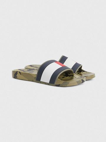 Férfi Tommy Hilfiger Camo pool Slide Camo | HU 1423LIS